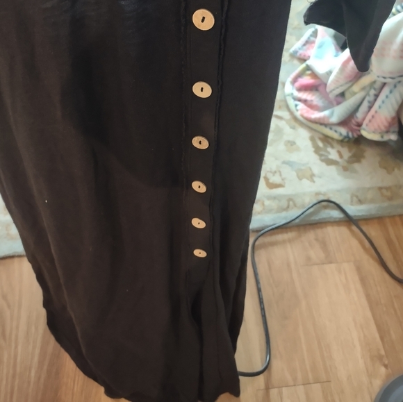 NWT Free People Long Sleeve Black Dress- Large - Picture 3 of 8